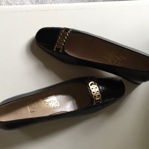SALVATORE  FERRAGAMO, Black, SIZE 7B Woman’s shoes